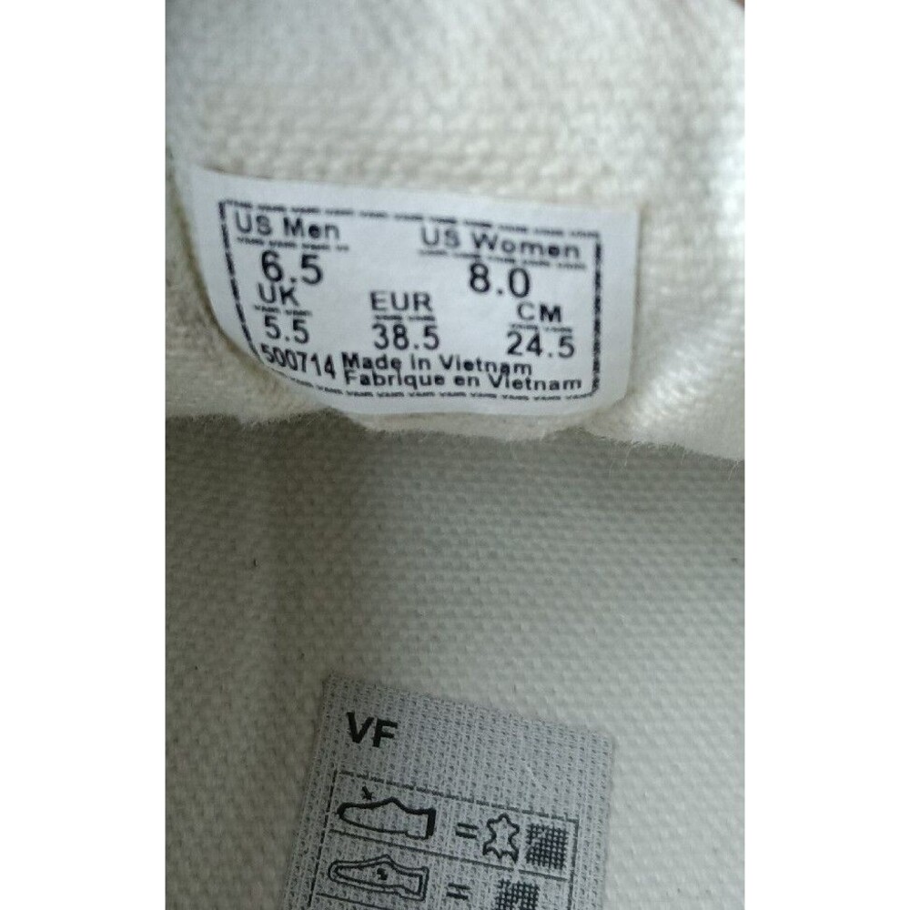 VANS Old Skool Low Top Shoes Women’s Size 8 Sneakers Woven Check White/Natural - Picture 8 of 12